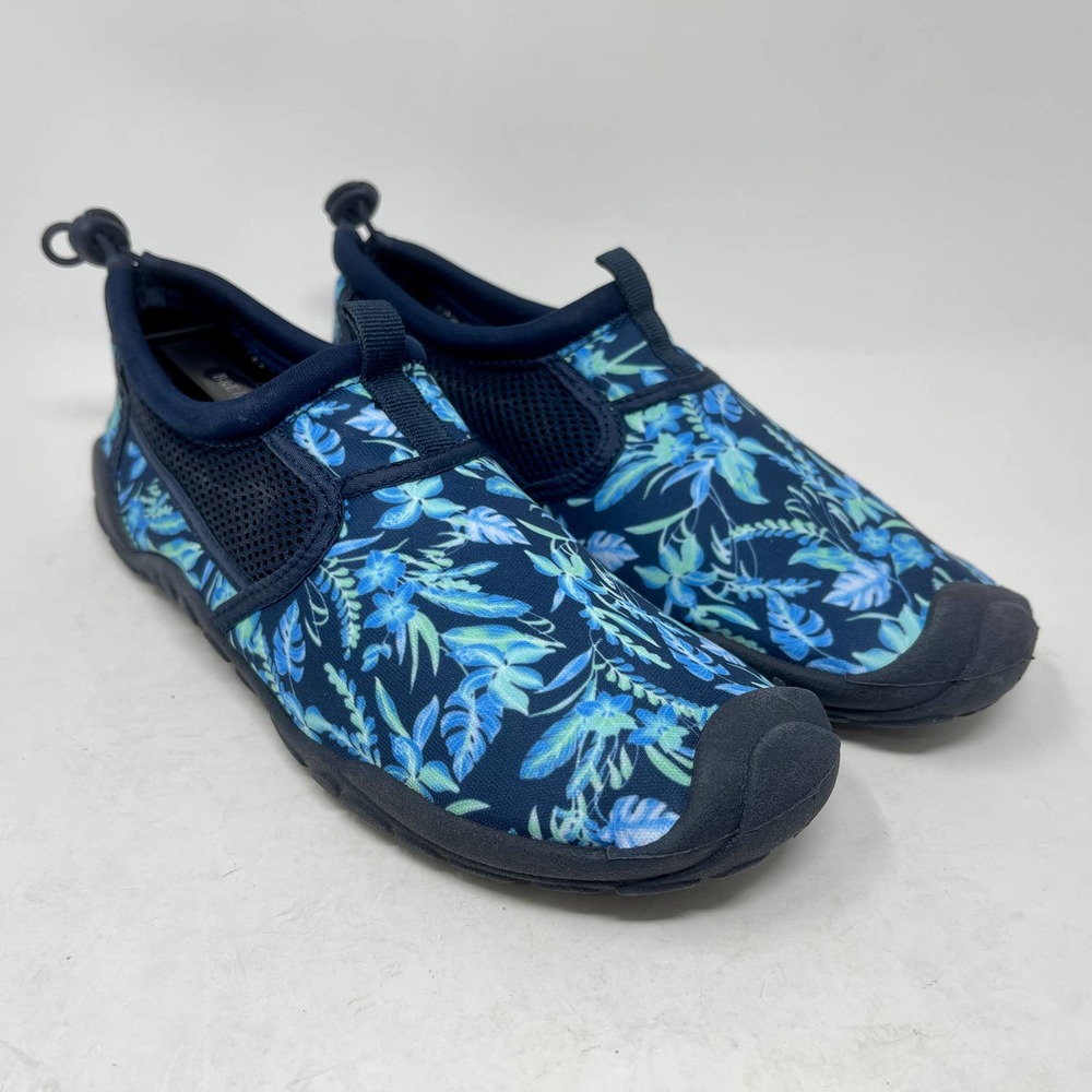 Lands End Water Shoes Women's Sz 7 Navy Floral 2400:J.7.1 - Picture 7 of 12